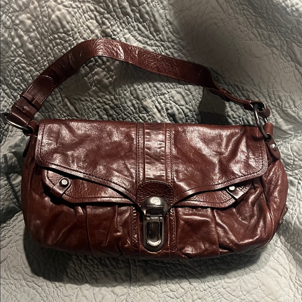 Vintage Brown Leather Shoulder Bag